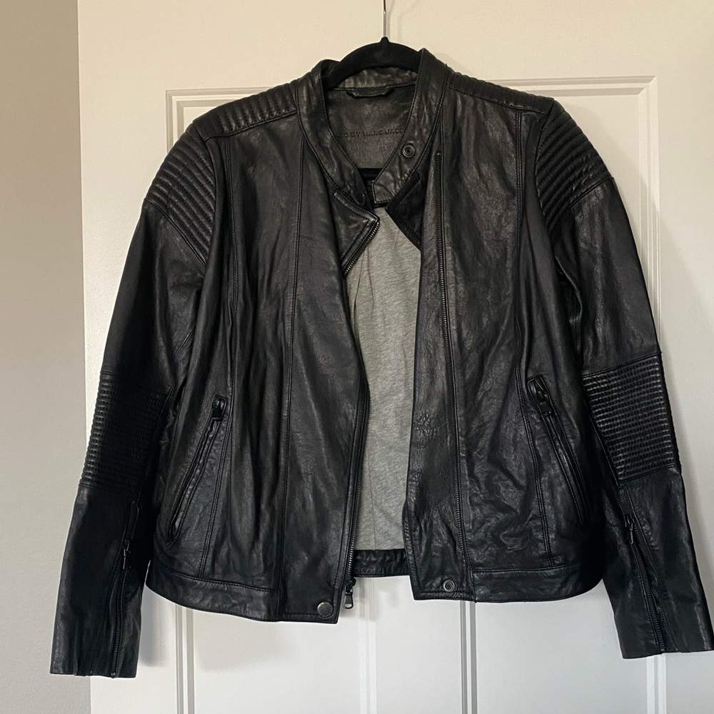 Marc By Marc Jacobs leather bomber jacket